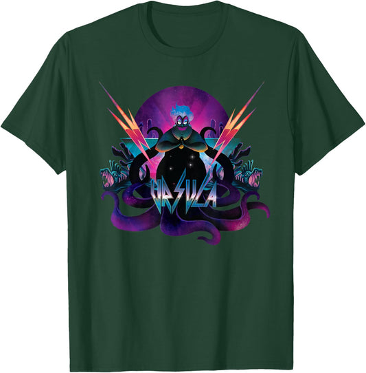 Disney Villains Ursula 90s Rock Band Neon T-Shirt - T-Shirt | Forest