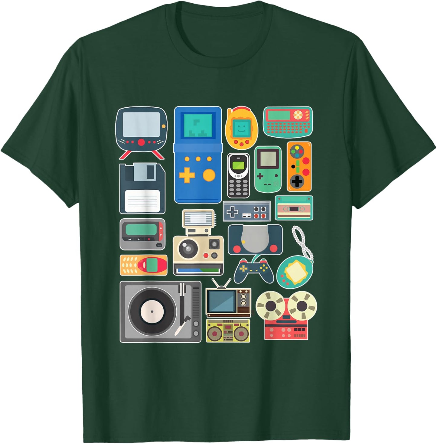 80s 90s Video Game Retro Vintage Classic Arcade T-Shirt - T-Shirt | Forest