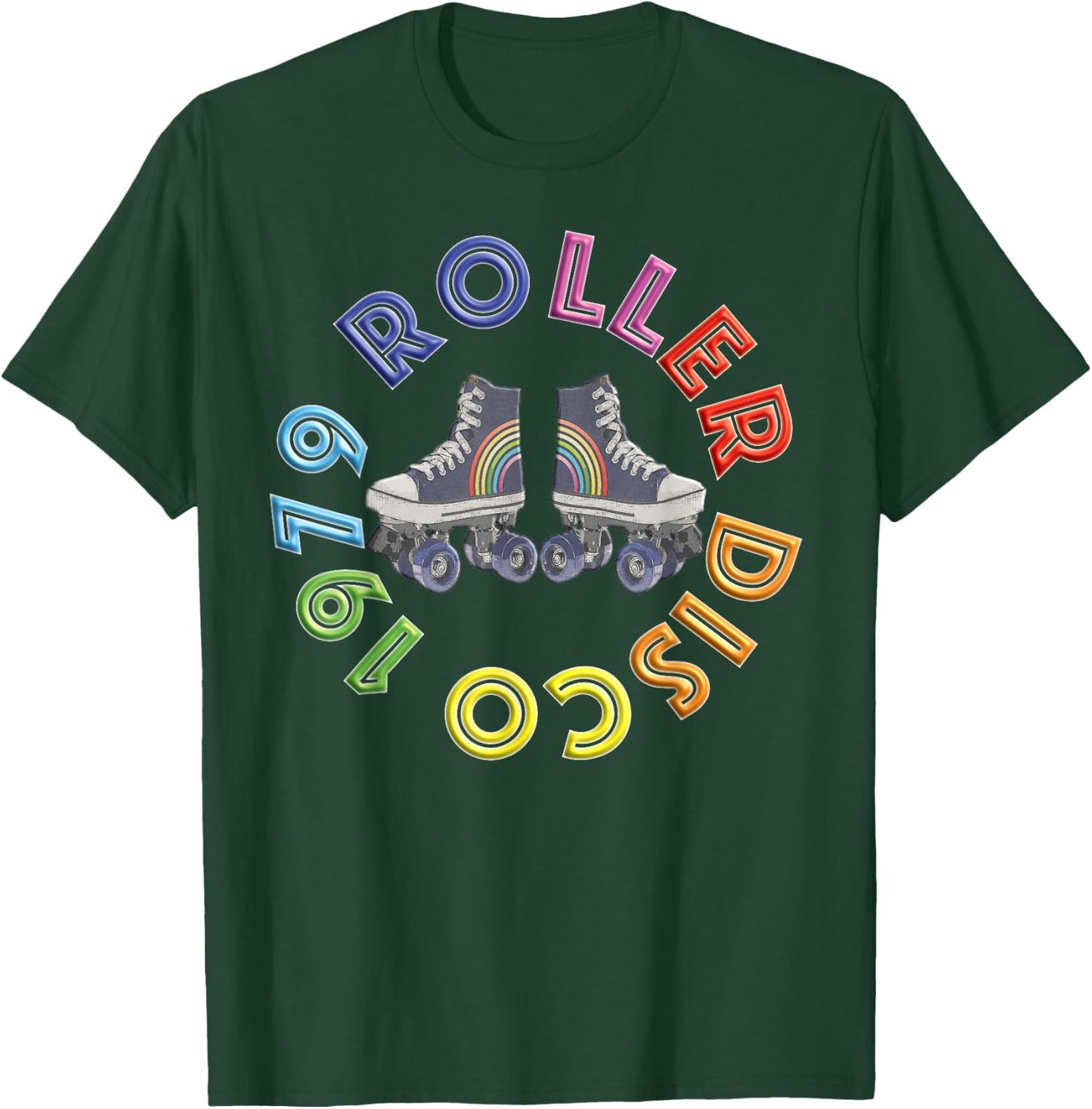 Roller Disco 1979 Skating Rink Vintage Retro Fun T-Shirt - T-Shirt | Forest