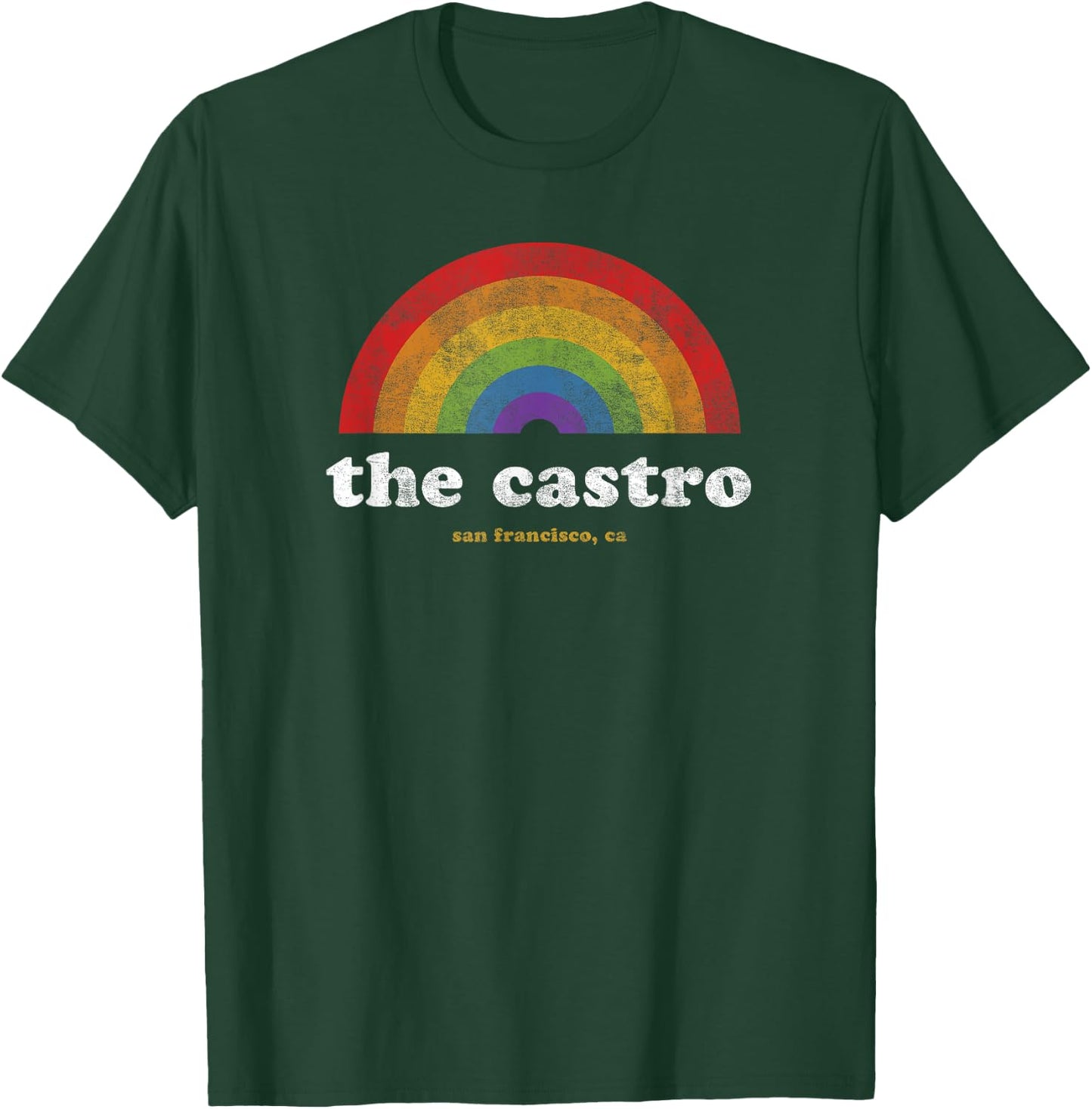 Gay Pride Shirt Castro San Francisco California Retro T-Shirt - T-Shirt | Forest