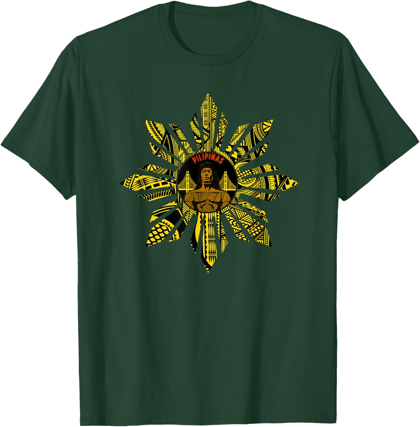 Filipino Heritage California T Shirt Lapu Lapu Warrior T-Shirt - T-Shirt | Forest