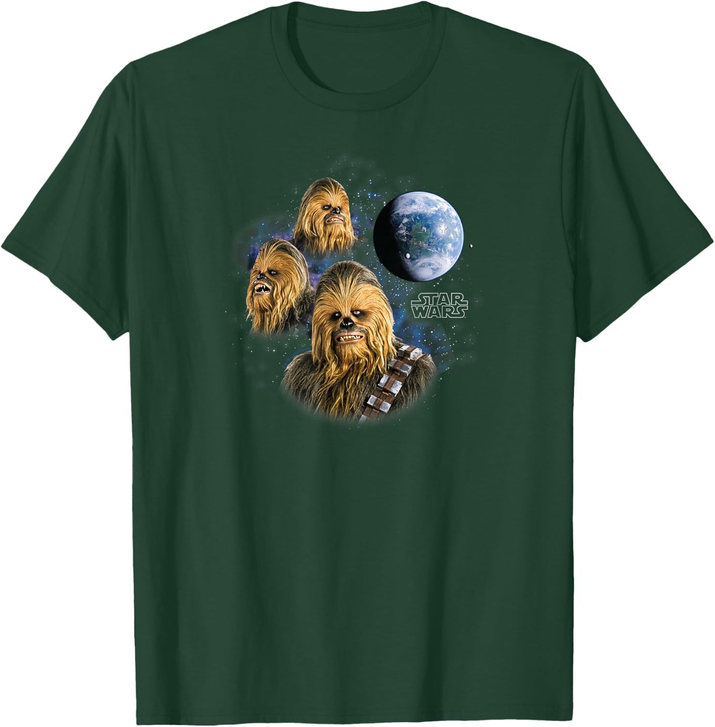 Star Wars - 3 Chewbacca Moon T-Shirt - T-Shirt | Forest