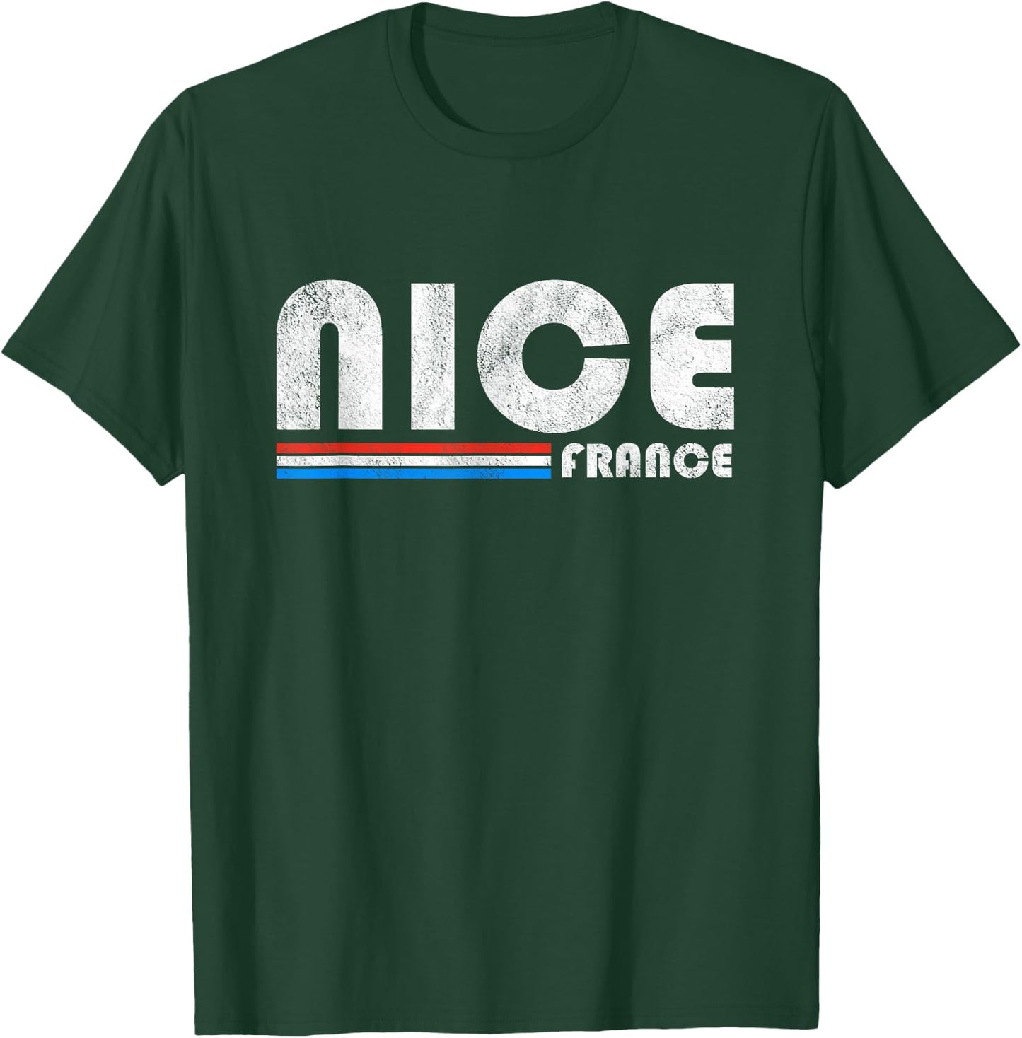 Nice France Retro Vintage Travel Vacation Gift T-Shirt - T-Shirt | Forest