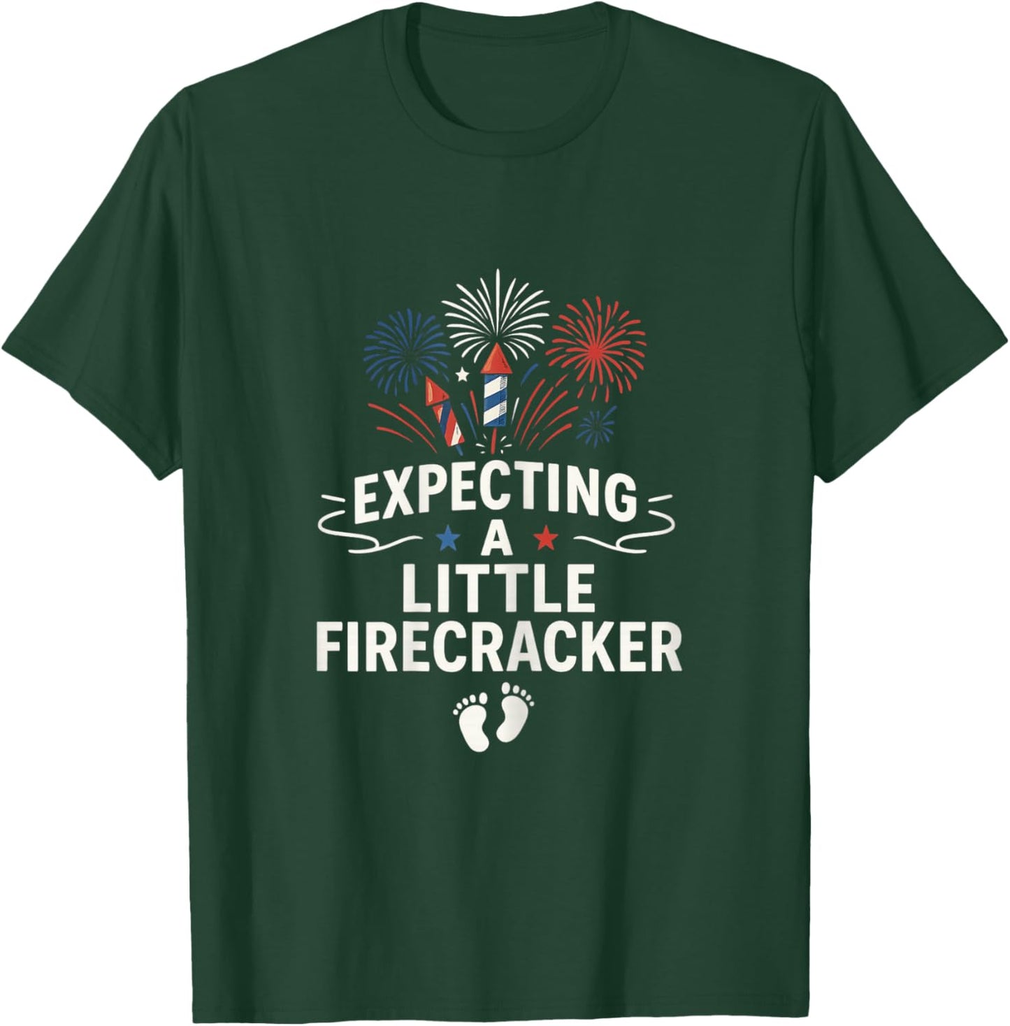 4th of July Pregnancy Announcement Tank Baby Reveal T-Shirt - T-Shirt | Forest