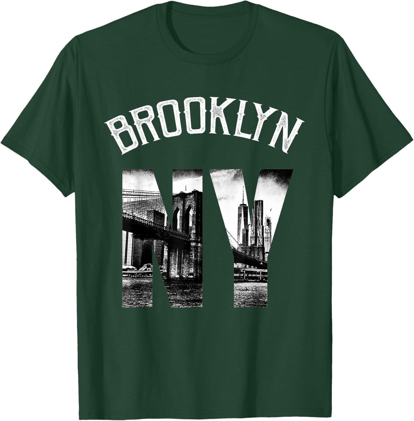 Vintage Brooklyn New York Skyline Shirt T-Shirt - T-Shirt | Forest
