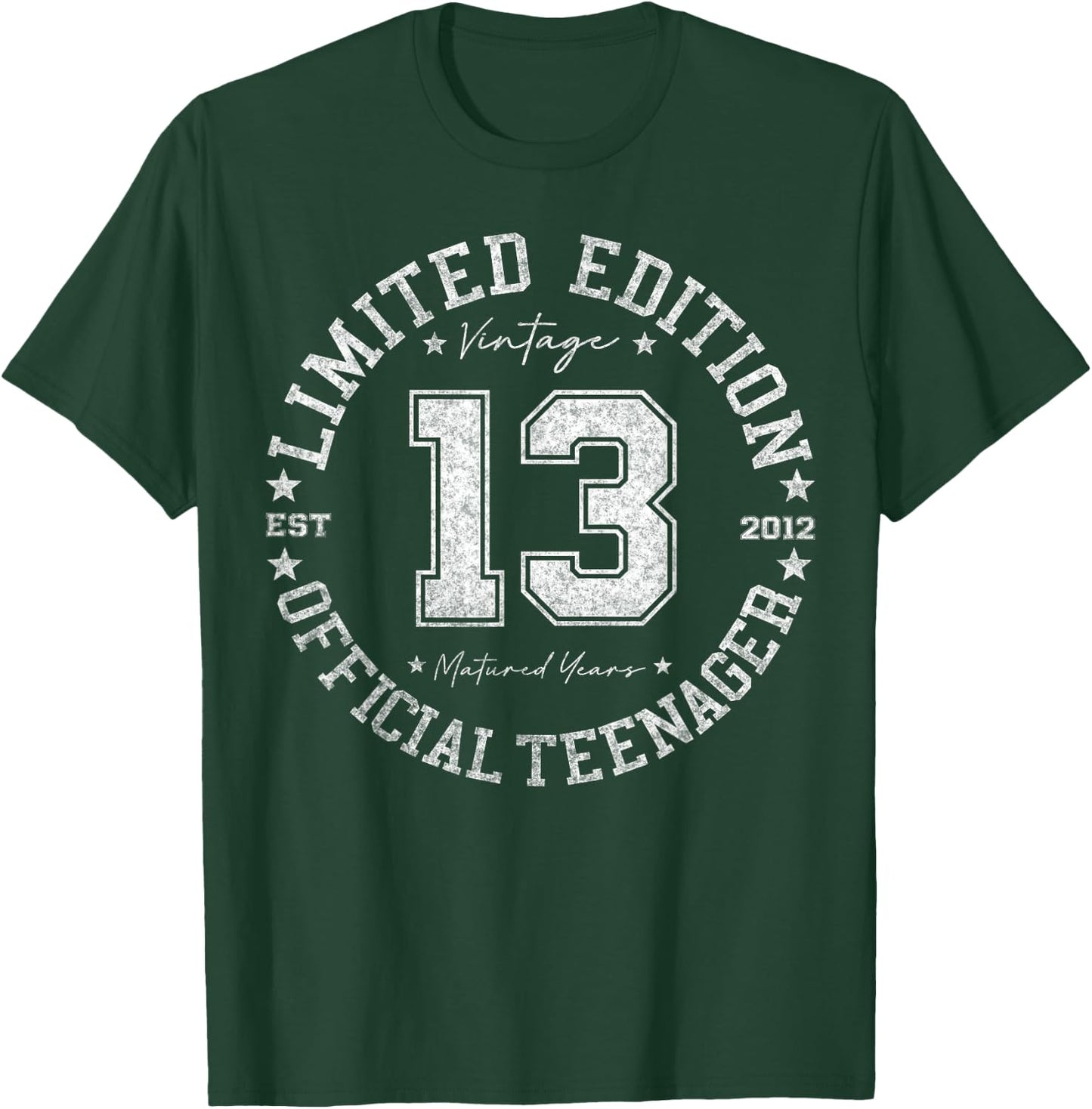 Retro One Of a Kind Shirts Women 2025 Official Teenager 13 Year Old Gifts Vintage 13th Birthday - -Kids 13-year-olds Black Short Sleeve - Small T-Shirt - T-Shirt | Forest