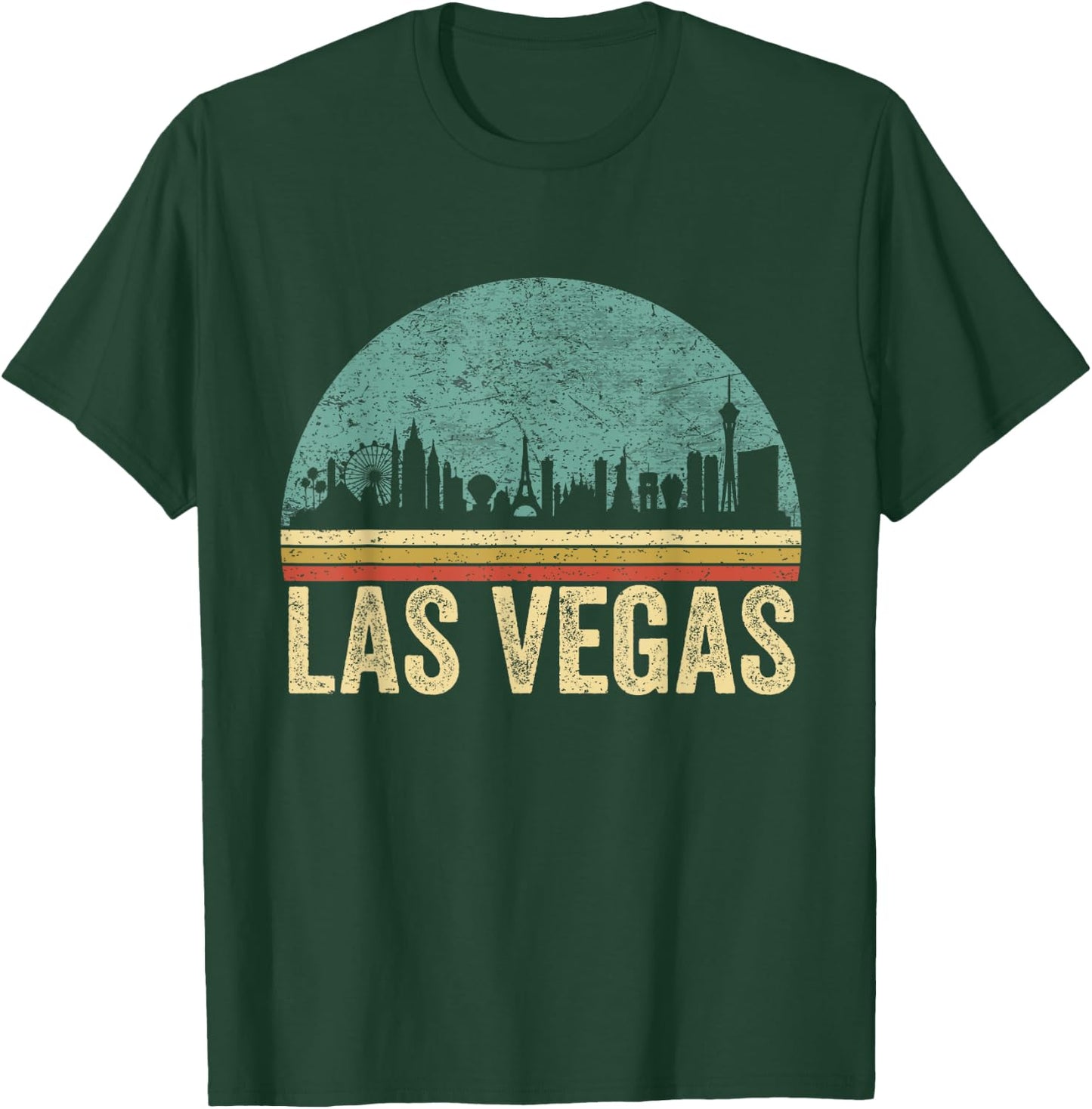 Vintage Retro Las Vegas Souvenir Skyline Las Vegas T-Shirt - T-Shirt | Forest