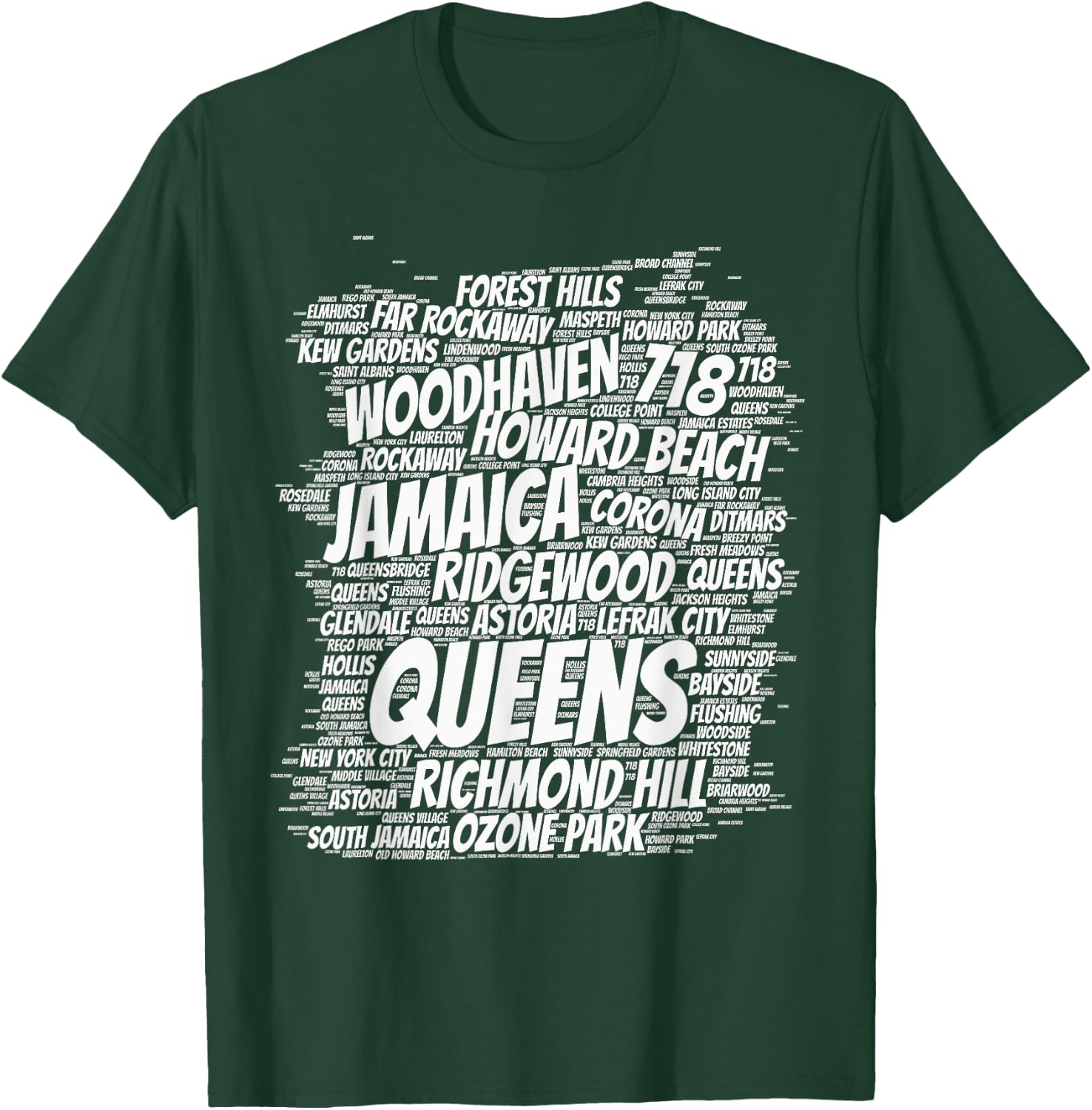 Born raised in queens borough new york city T-Shirt - T-Shirt | Forest