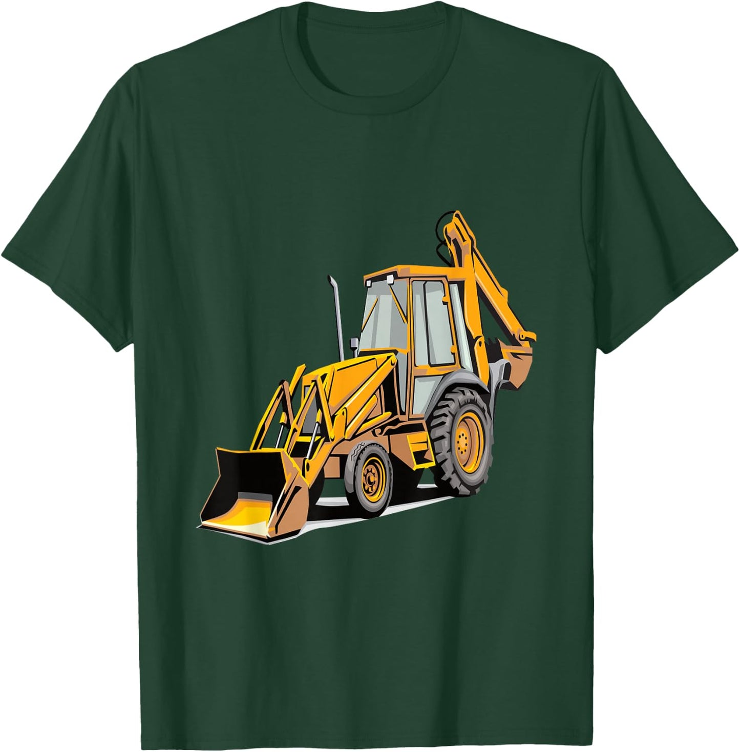 Backhoe Excavator Construction Vehicle Heavy Equipment T-Shirt - T-Shirt | Forest