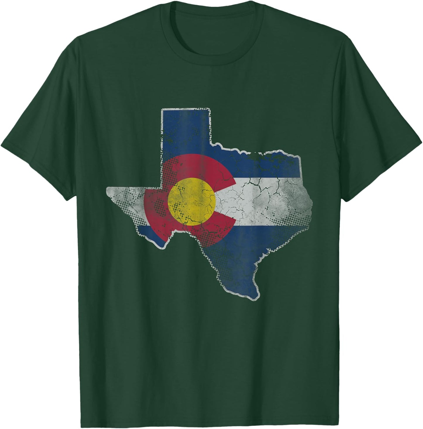 Texas Colorado Flag Family Men Women Kids T-Shirt - T-Shirt | Forest