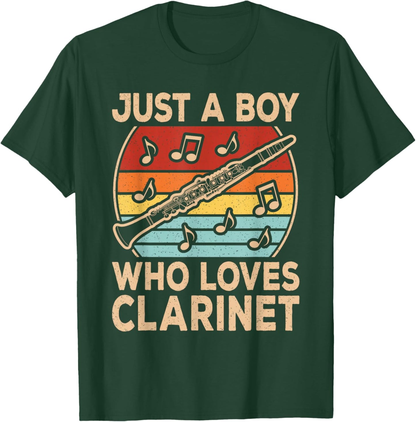 Just A Boy Who Loves Clarinet Funny Clarinetist Boys Kids T-Shirt - T-Shirt | Forest