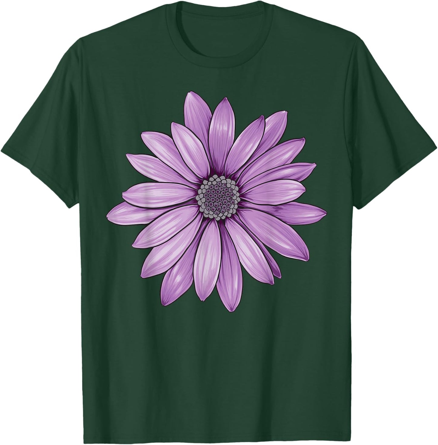Purple Daisy Flower T-Shirt - T-Shirt | Forest