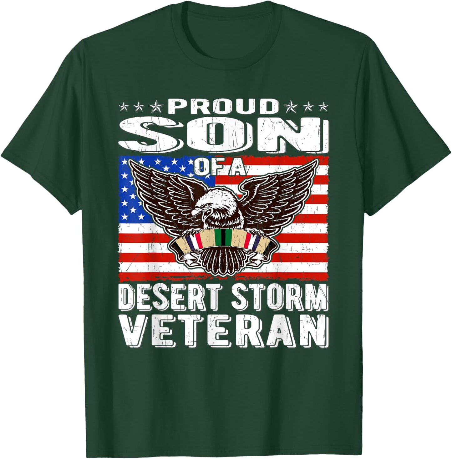 Proud Son Of Desert Storm Veteran Persian Gulf War Veterans T-Shirt - T-Shirt | Forest