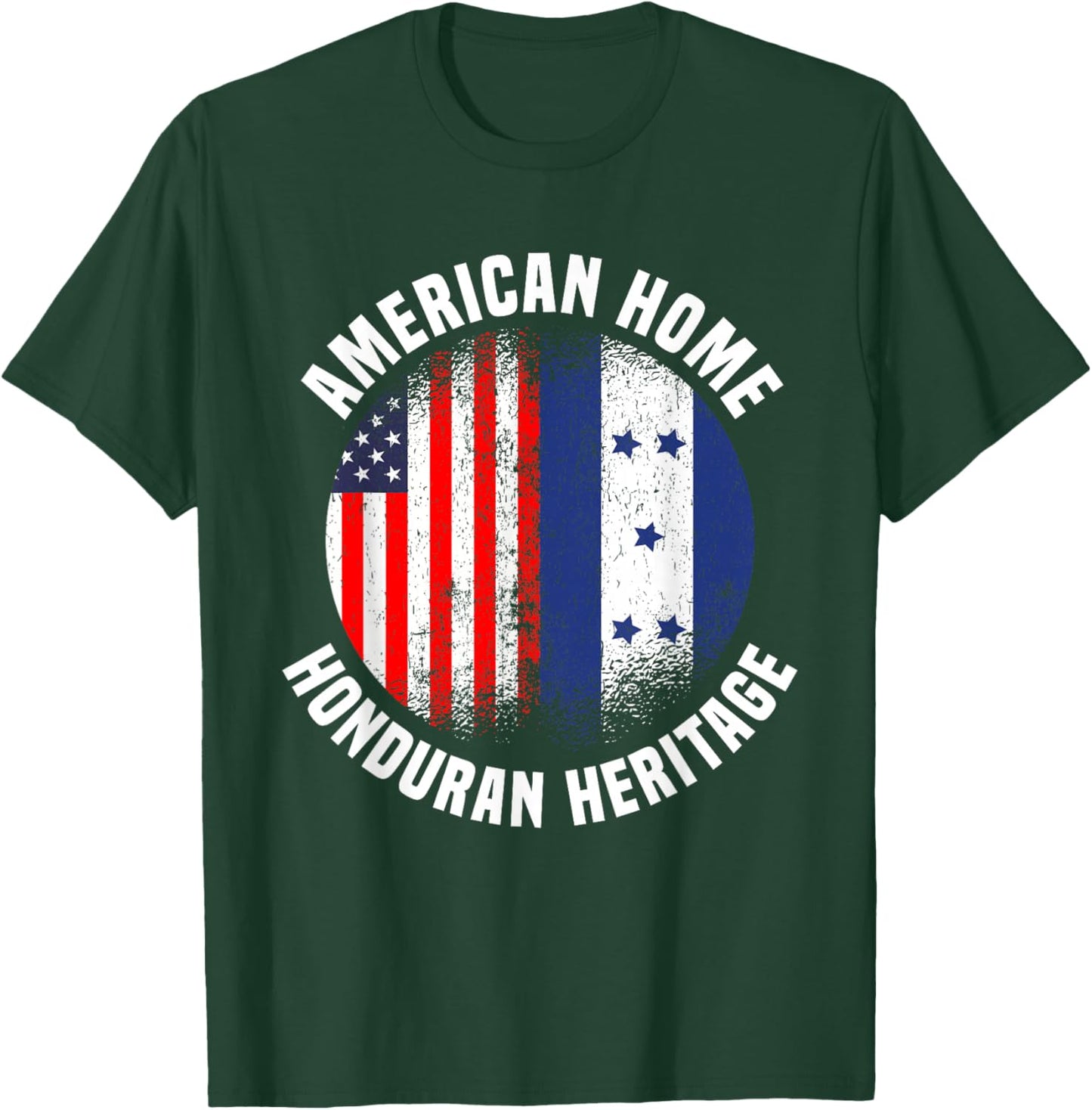Honduras Outfit & Women US American Honduran Flag T-Shirt - T-Shirt | Forest