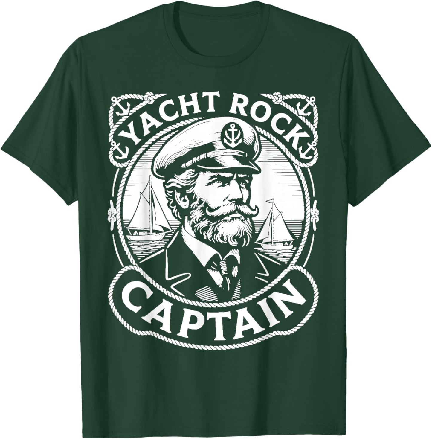 Funny Nautical Yacht Rock Captain T-Shirt - T-Shirt | Forest