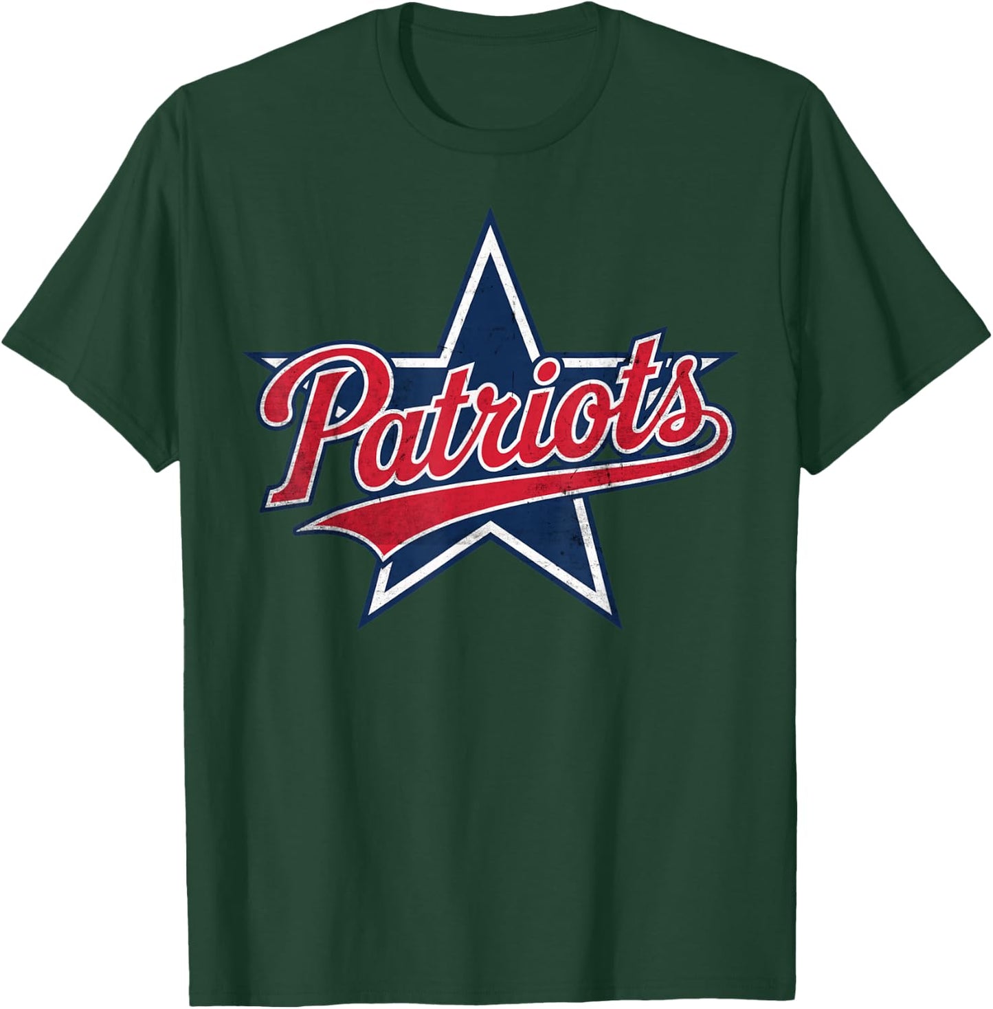 Patriots American Blue And Red Saying distress US flag color T-Shirt - T-Shirt | Forest