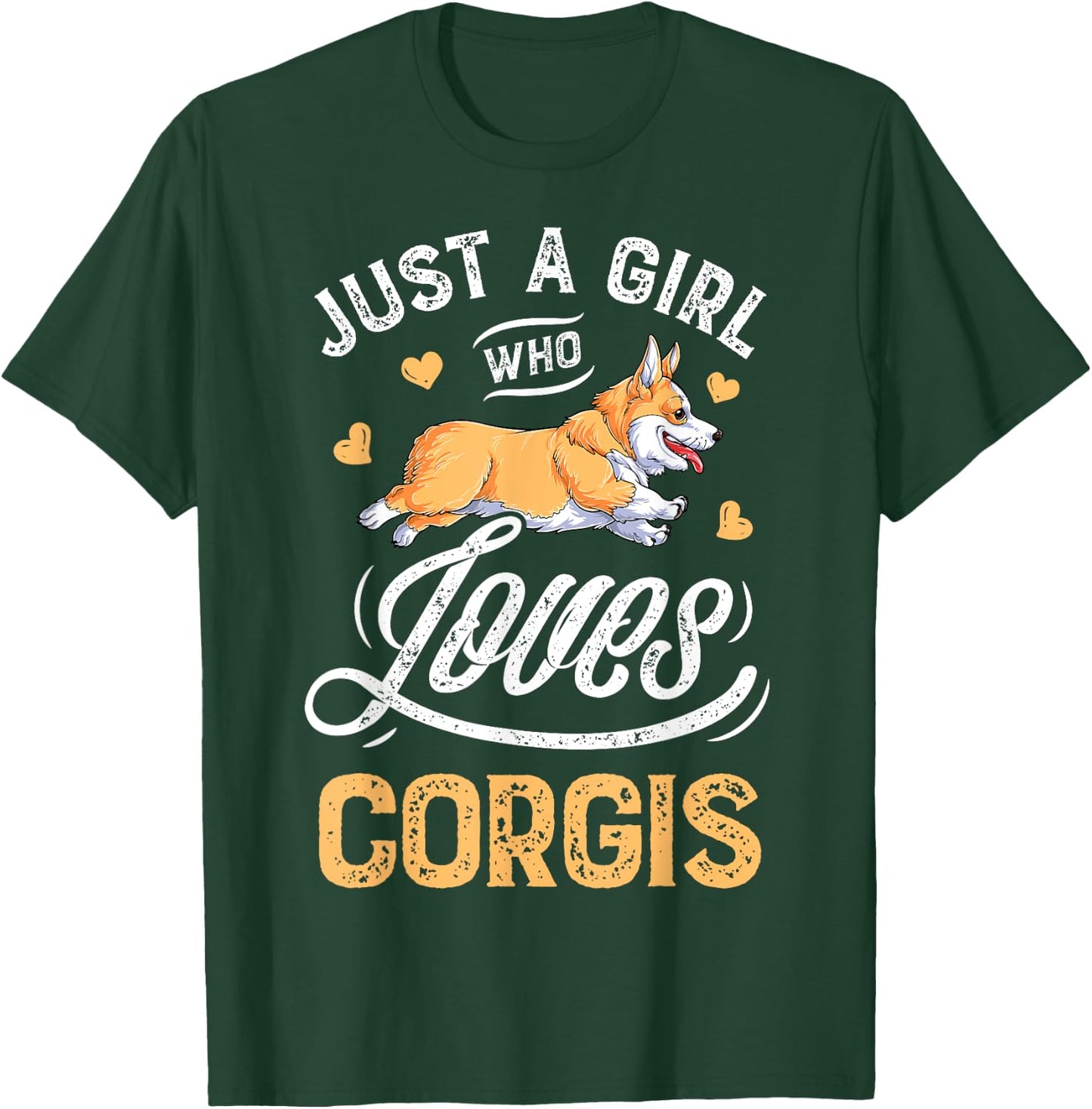 Corgi Shirt Kids Women Just a Girl Who Loves Corgis Gifts T-Shirt - T-Shirt | Forest