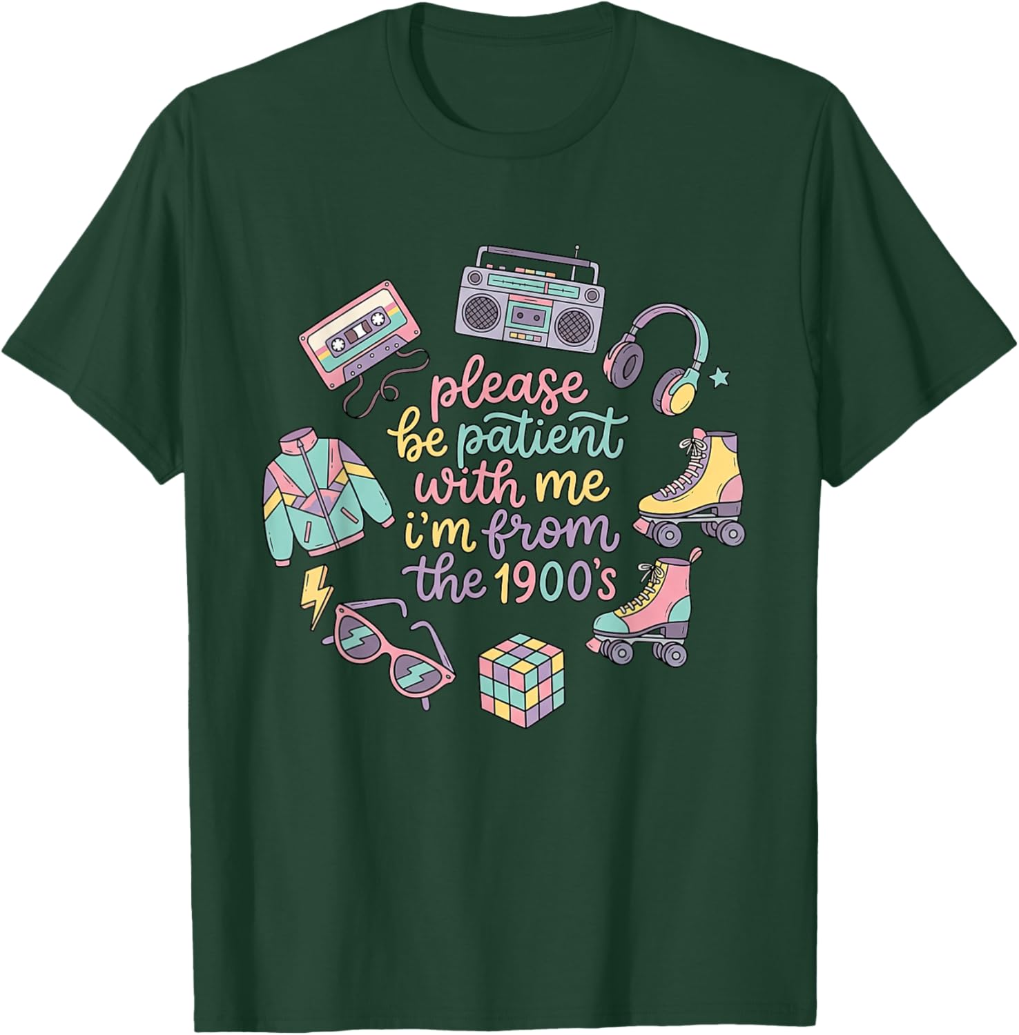 Please Be-Patient with-Me I'm from The 1900s Throwback Meme T-Shirt - T-Shirt | Forest