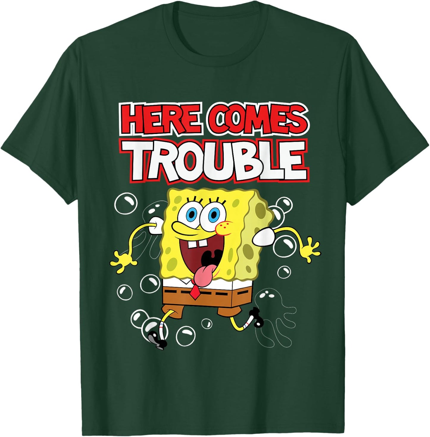 SpongeBob SquarePants Here Comes Trouble T-Shirt - T-Shirt | Forest