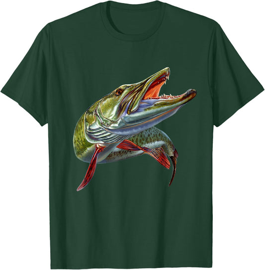 Muskie Hunter Musky Fisherman Lure Fly Fishing Novelty Gifts T-Shirt - T-Shirt | Forest