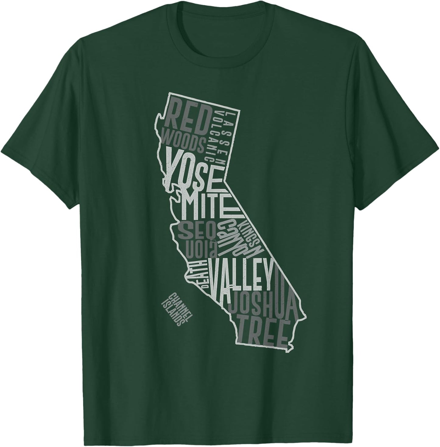 California National Parks Shirt Vintage Cali Parks Map T-Shirt - T-Shirt | Forest
