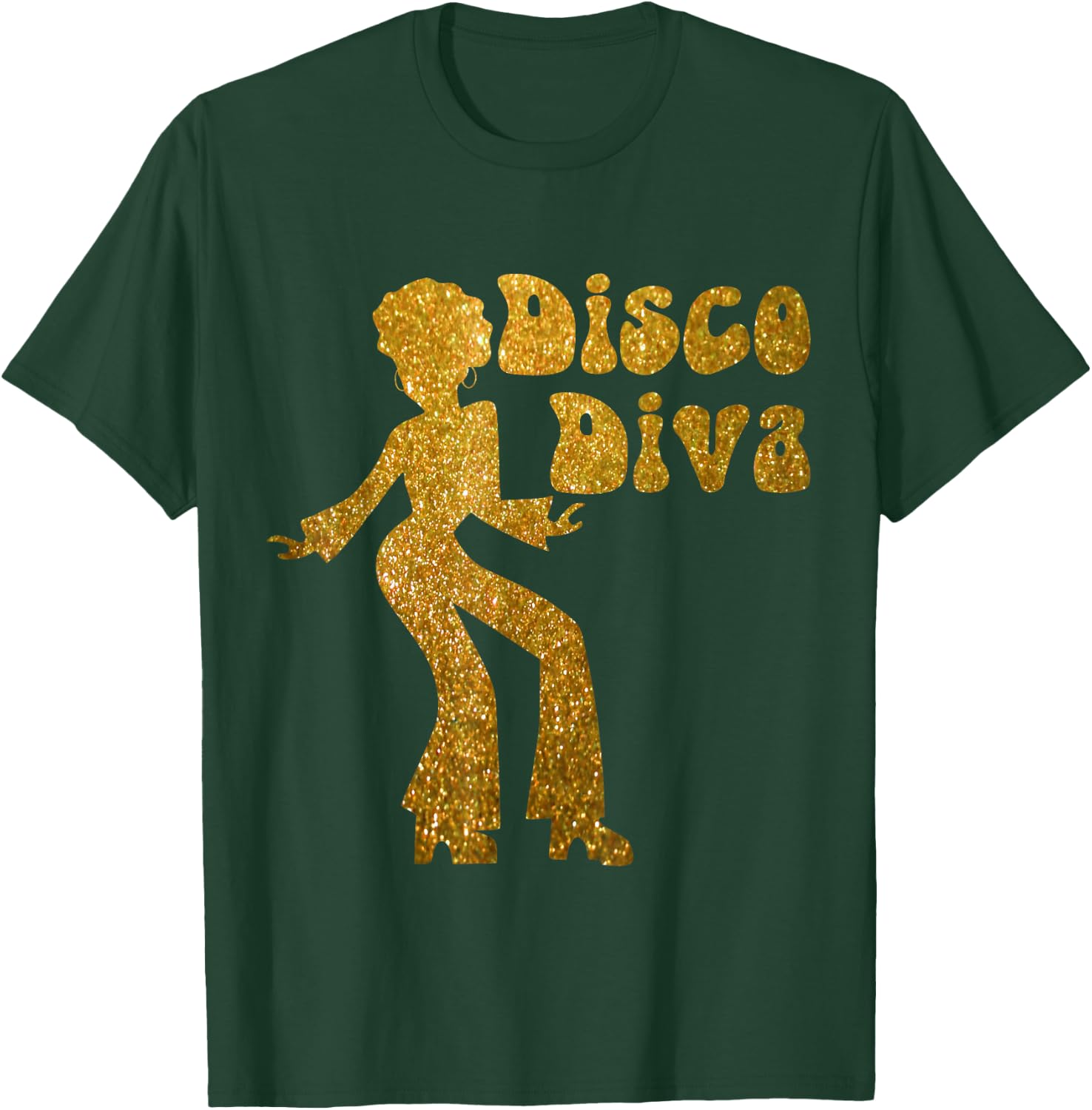 Disco Diva - Retro 70's Seventies Retro Disco Ball T-Shirt - T-Shirt | Forest