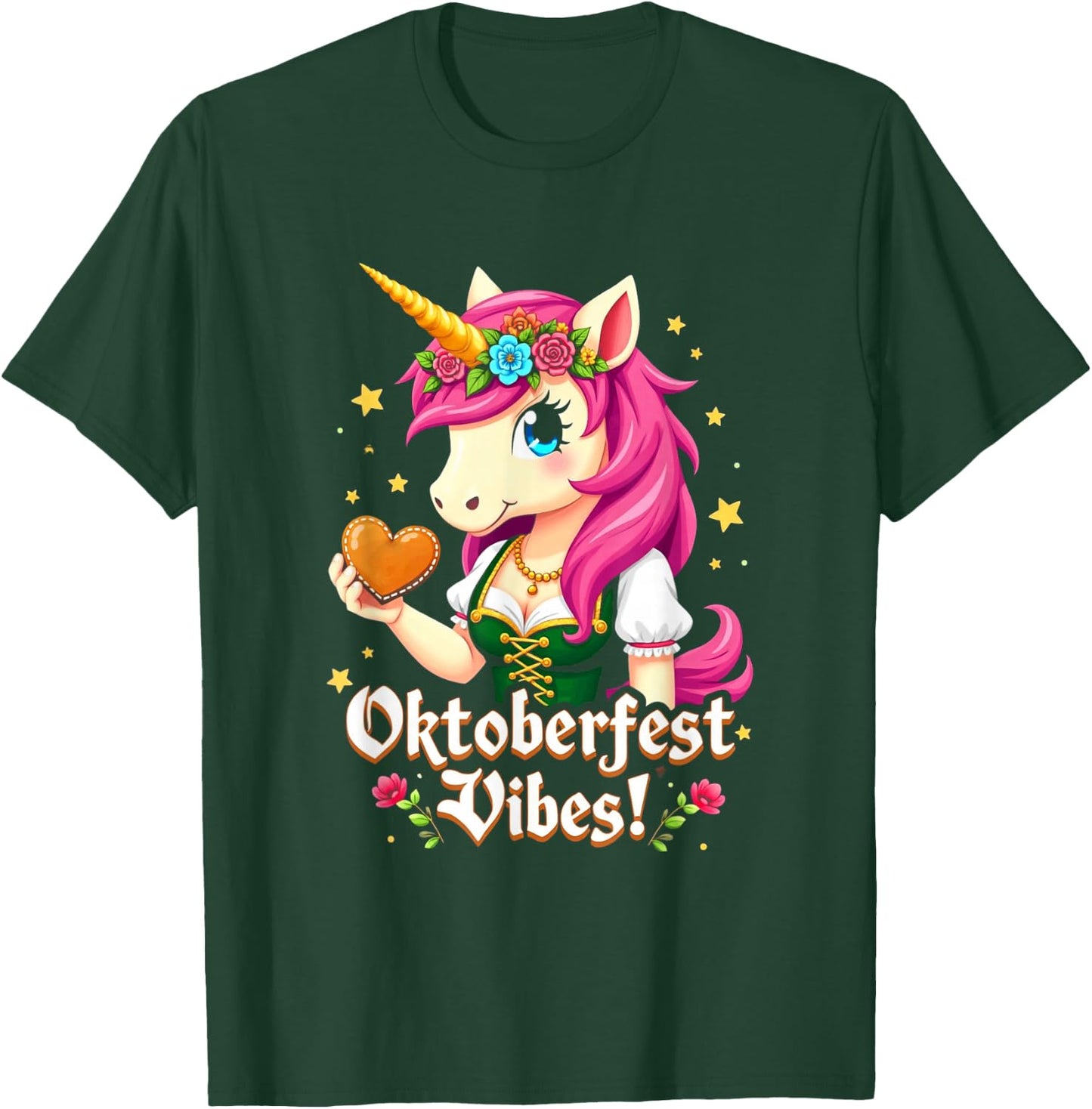 German Unicorn Drindl Funny Oktoberfest Vibes Kids Teens T-Shirt - T-Shirt | Forest