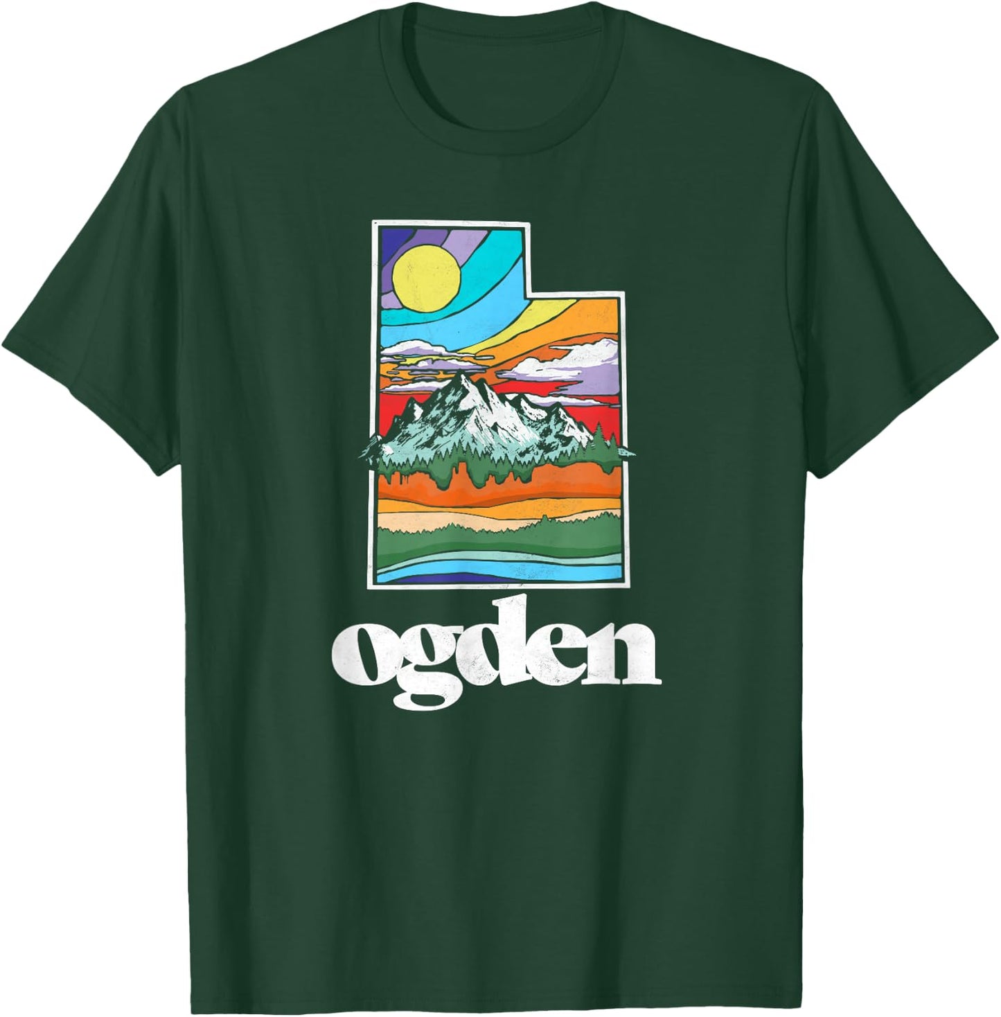 Ogden Utah Vintage Nature Outdoor Graphic T-Shirt - T-Shirt | Forest