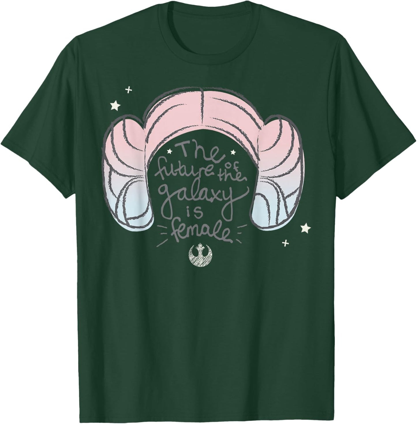 Star Wars Leia Buns The Future Of The Galaxy Is Female T-Shirt - T-Shirt | Forest