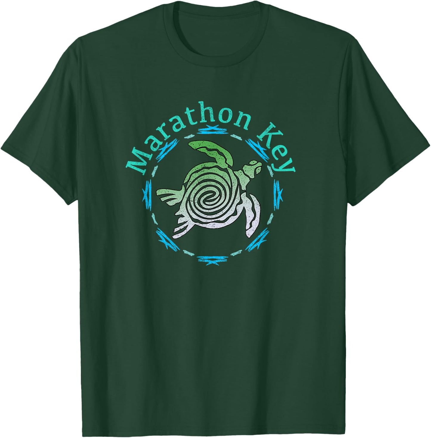 Marathon Key Florida / Vintage Tribal Turtle Gift T-Shirt - T-Shirt | Forest