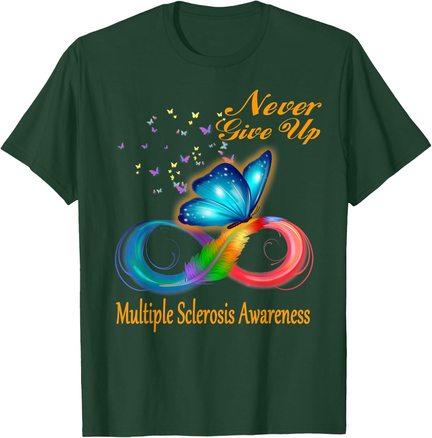 Butterfly Multiple Sclerosis Awareness T-Shirt - T-Shirt | Forest