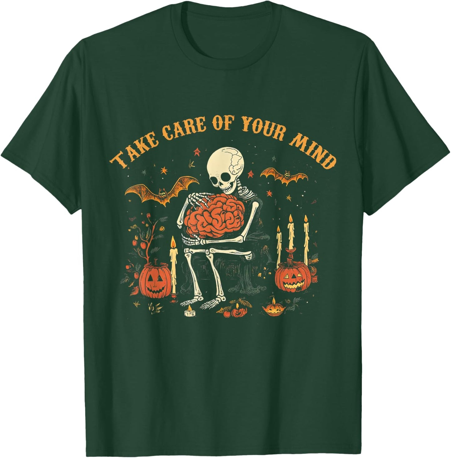 Take Care Of Your Mind, Mental Health Feeling Halloween T-Shirt - T-Shirt | Forest