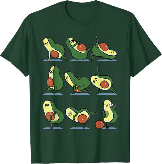 Avocado Yoga For A Flat Tummy T-Shirt - T-Shirt | Forest