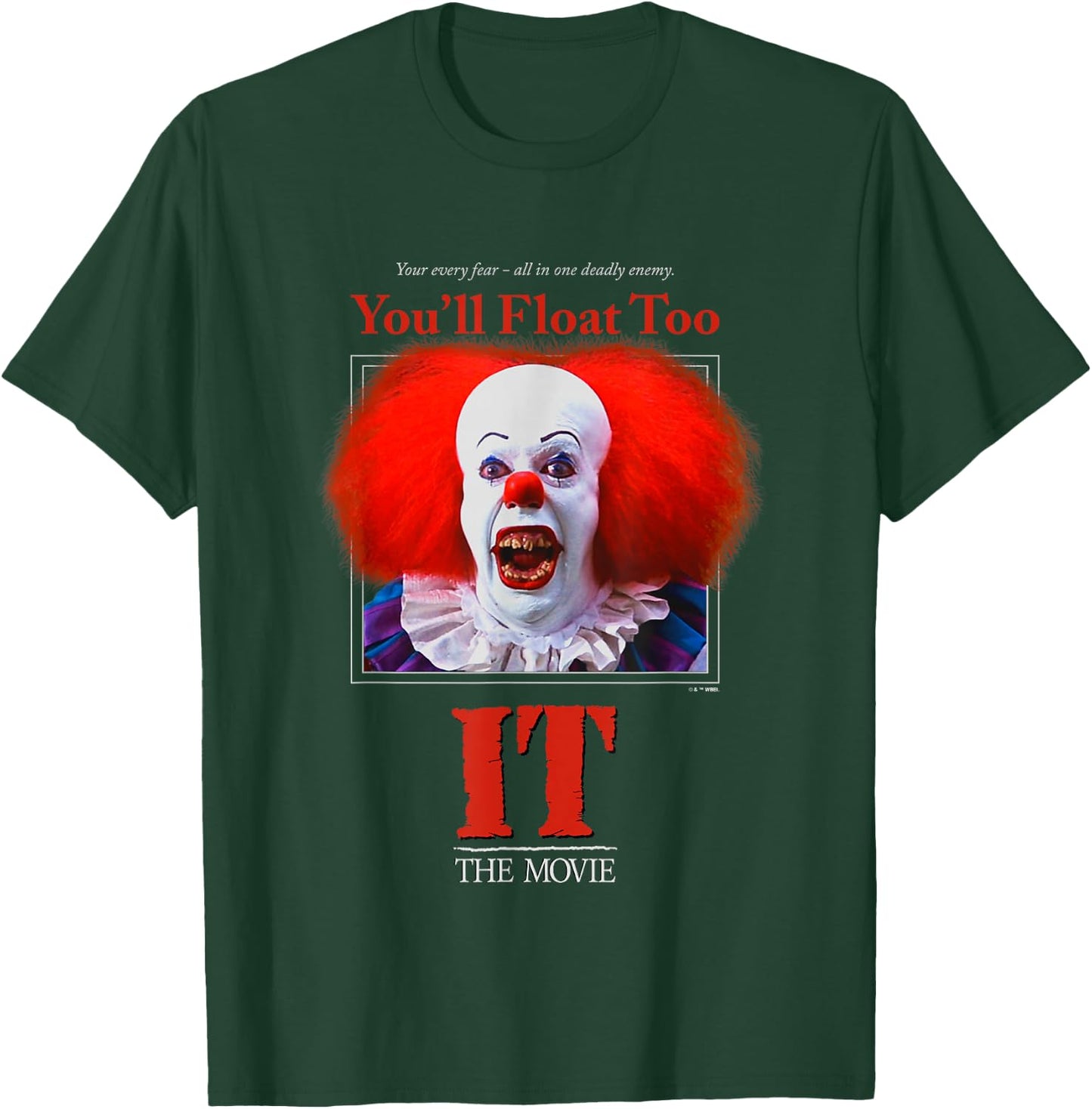 It Miniseries Pennywise You'll Float Too Retro Big Portrait T-Shirt - T-Shirt | Forest