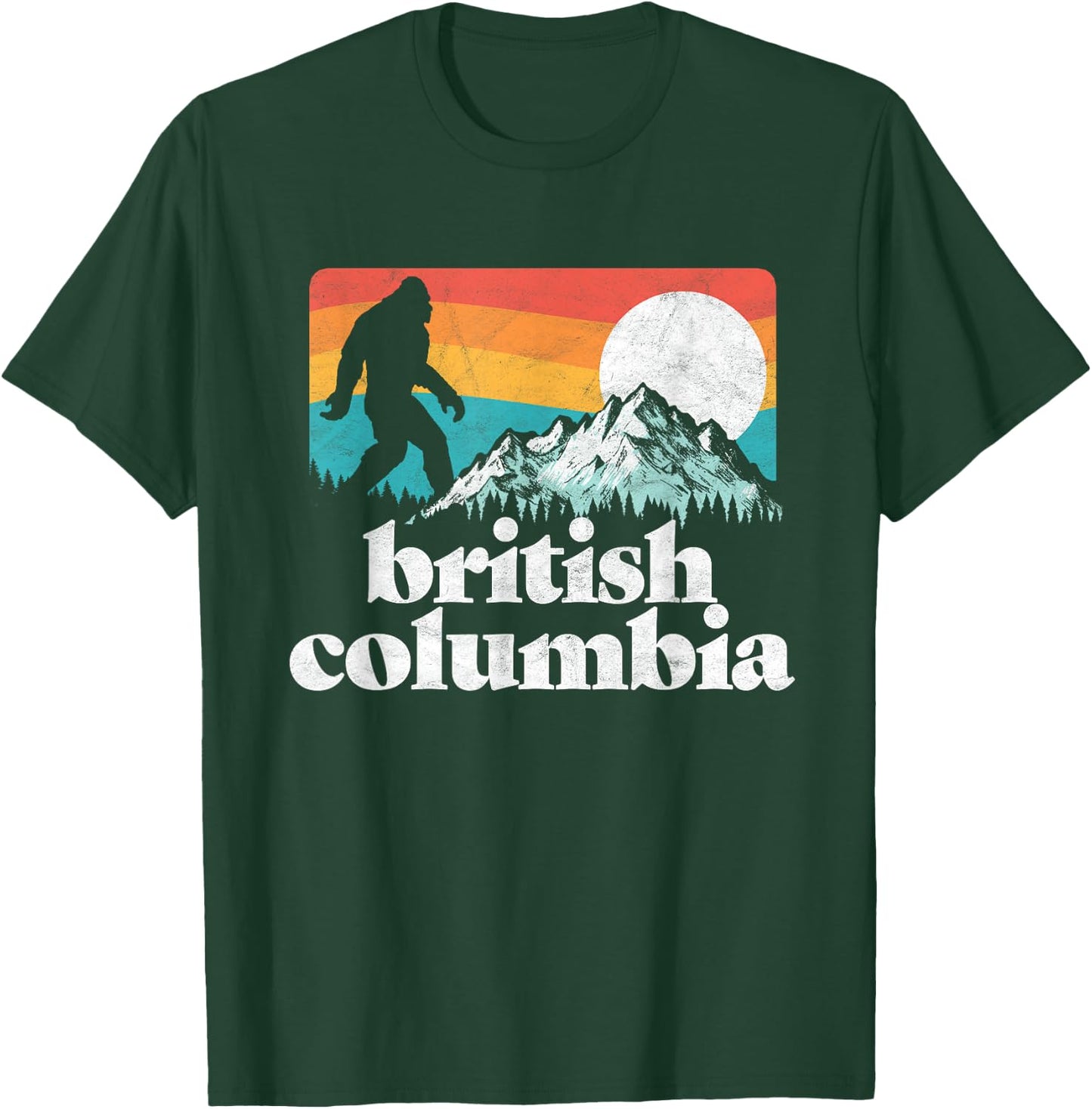 British Columbia Canada Bigfoot Mountains T-Shirt - T-Shirt | Forest