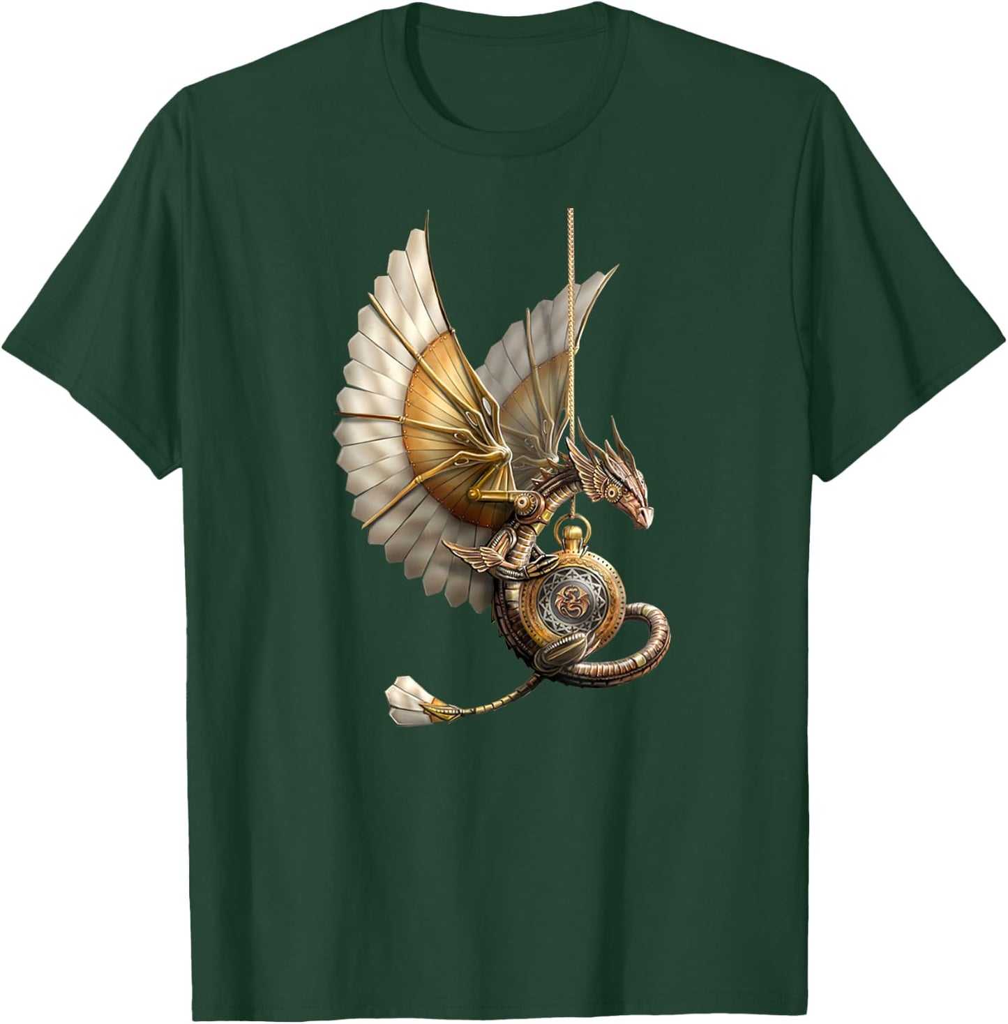 Steampunk Dragon on Clock Vintage T-Shirt - T-Shirt | Forest
