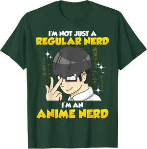 Anime Nerd Kawaii Chibi Otaku Manga Boy with Glasses T-Shirt - T-Shirt | Forest