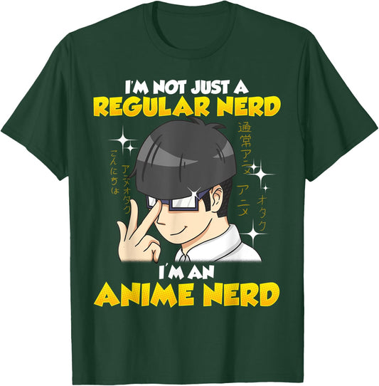 Anime Nerd Kawaii Chibi Otaku Manga Boy with Glasses T-Shirt - T-Shirt | Forest