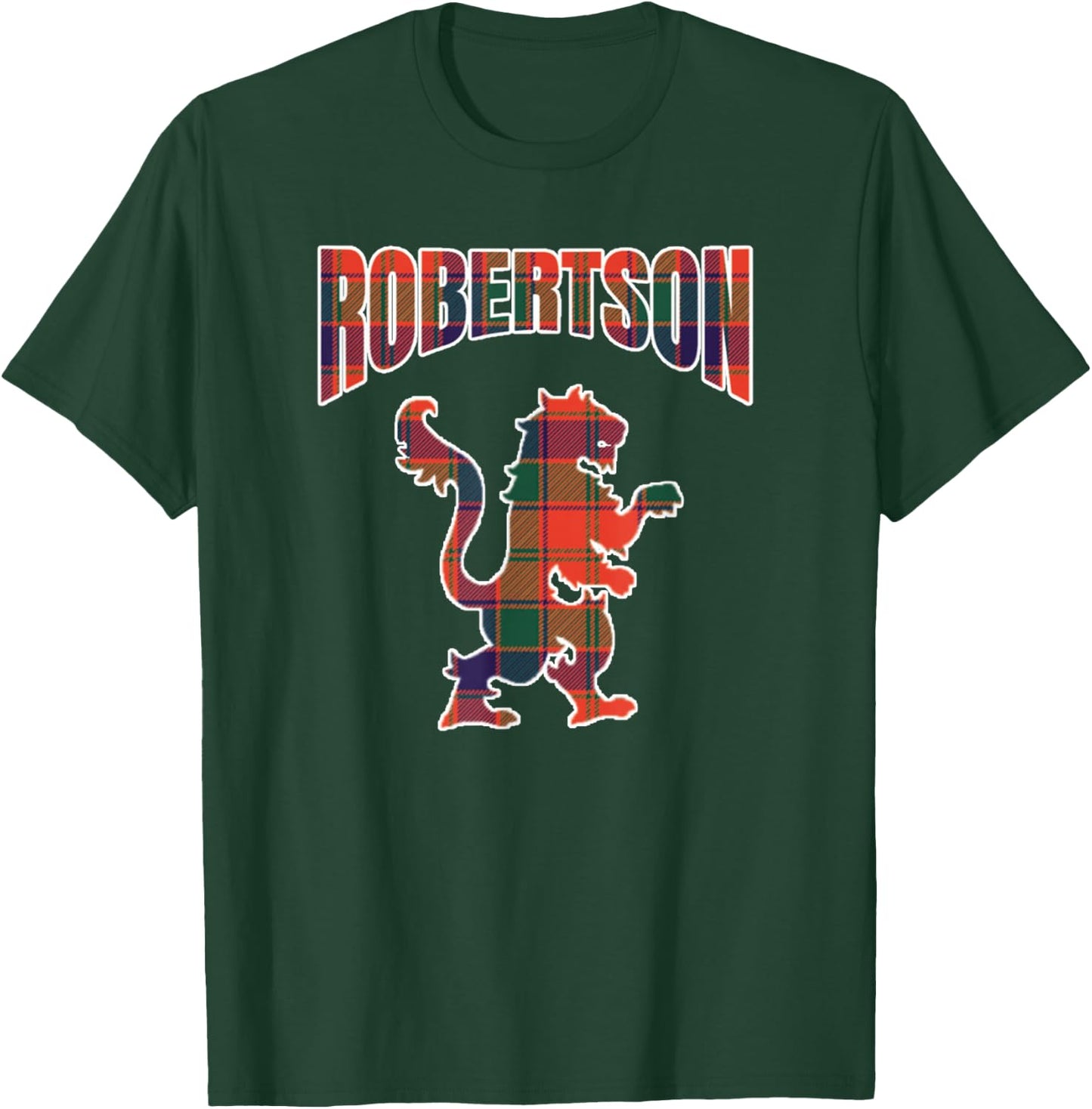Robertson Clan Kilt Tartan Lion Namesake Scottish T-Shirt - T-Shirt | Forest
