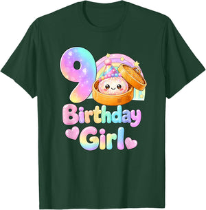 9th Birthday Girl Kawaii Dumpling Anime Birthday Party T-Shirt - T-Shirt | Forest