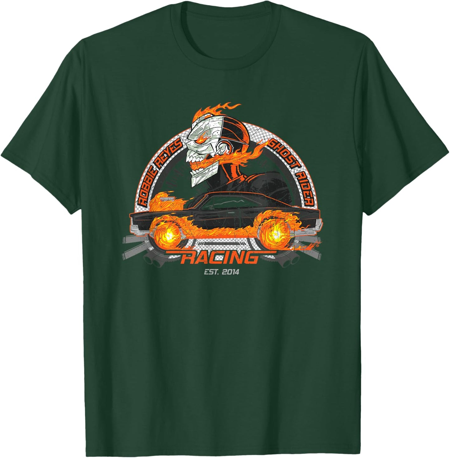 Marvel Ghost Rider Bright Car Robbie Reyes Racing T-Shirt - T-Shirt | Forest