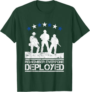 Red Friday Military Shirt Remember Everyone Deployed Shirt T-Shirt - T-Shirt | Forest