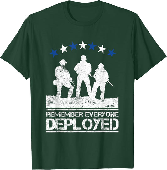 Red Friday Military Shirt Remember Everyone Deployed Shirt T-Shirt - T-Shirt | Forest