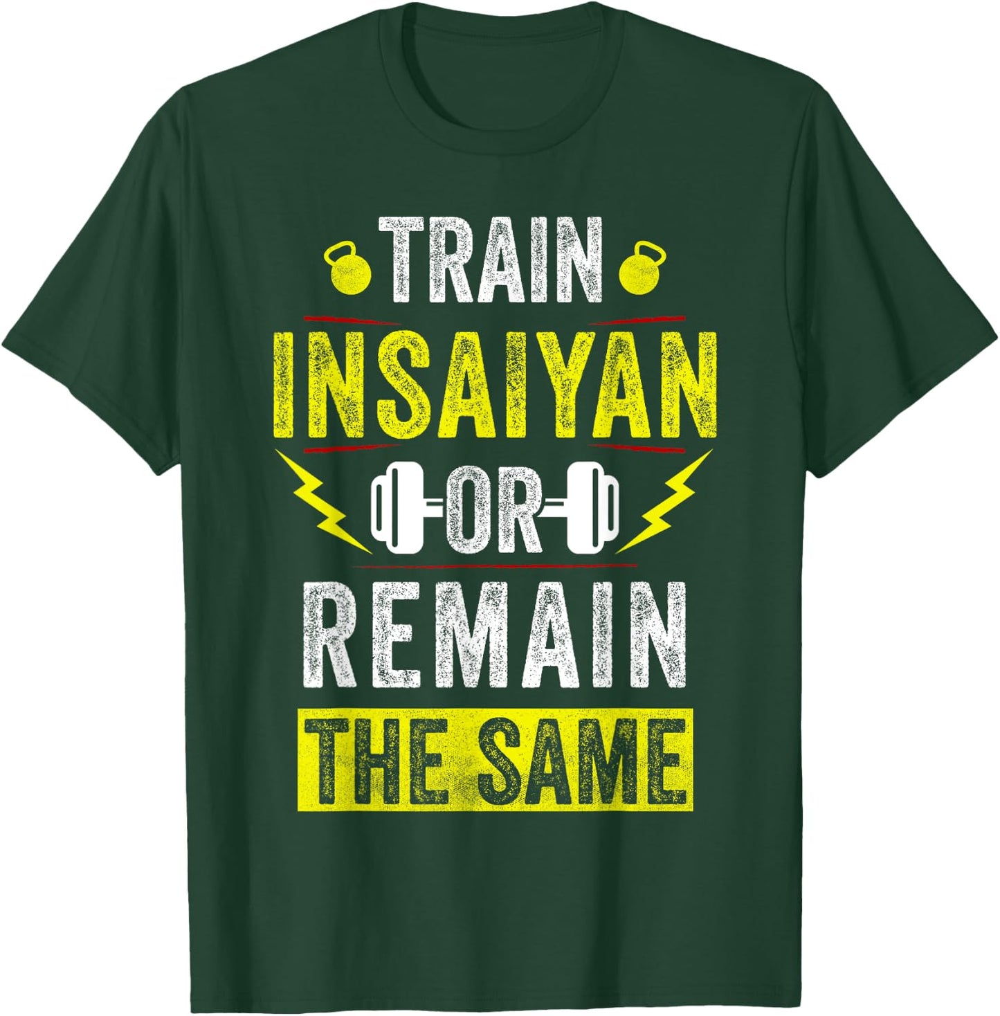 Train Insaiyan Workout Anime Gym Awesome Gifts Idea T-Shirt - T-Shirt | Forest