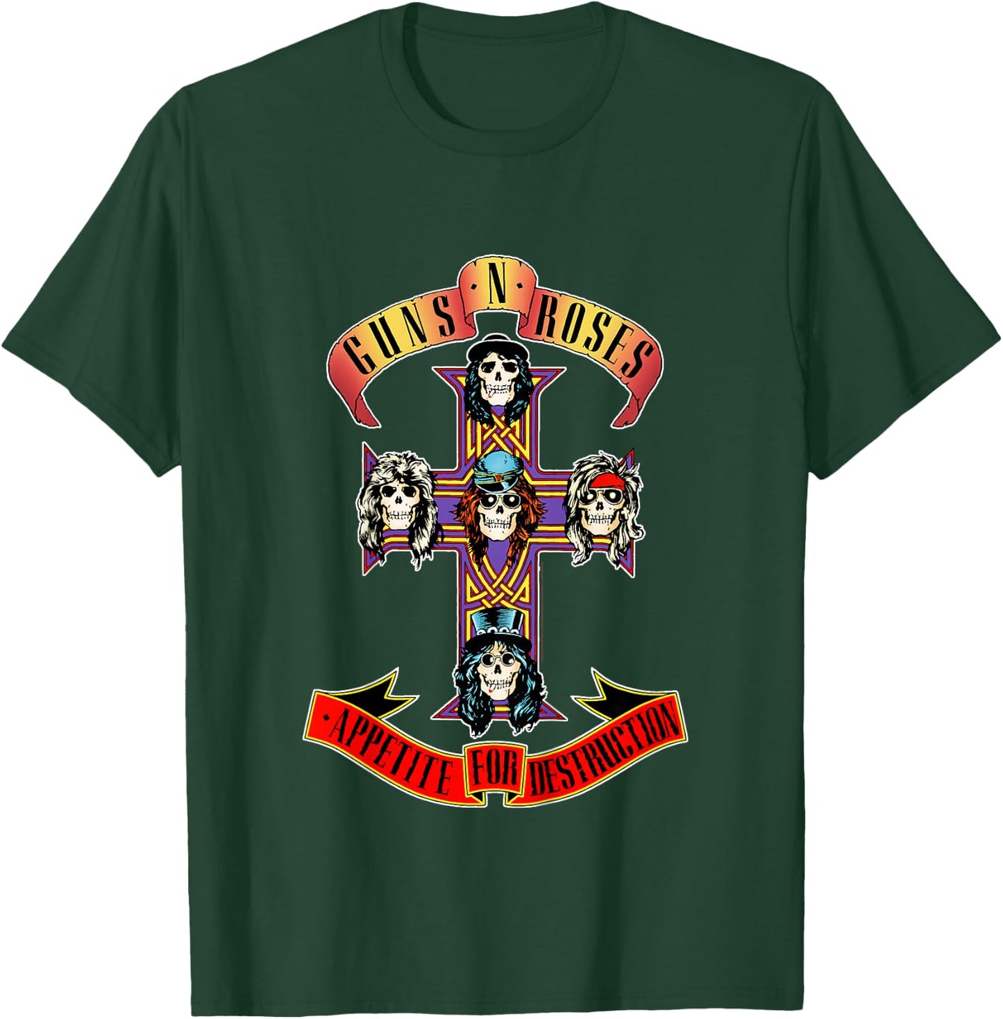 Kids Youth Guns N' Roses Official Cross T-Shirt - T-Shirt | Forest