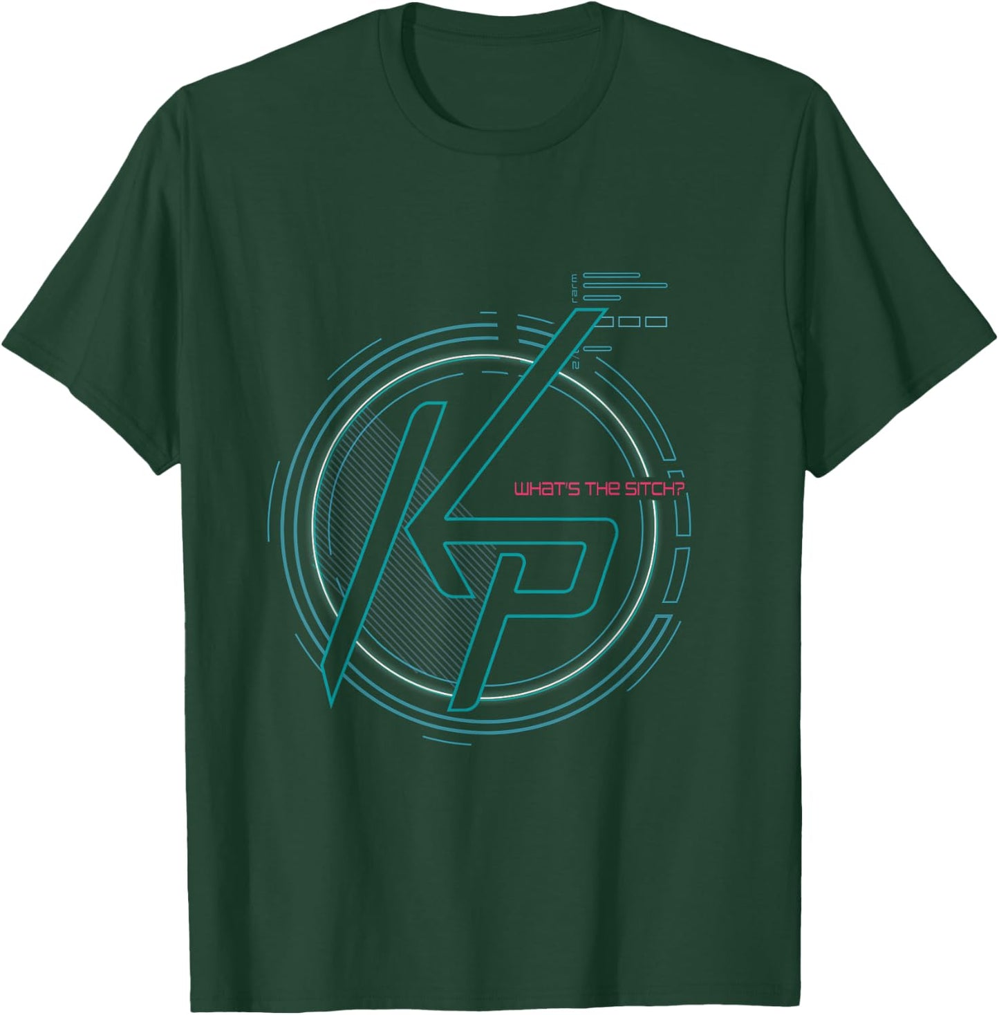 Kim Possible - Neon KP What's The Sitch Logo T-Shirt - T-Shirt | Forest