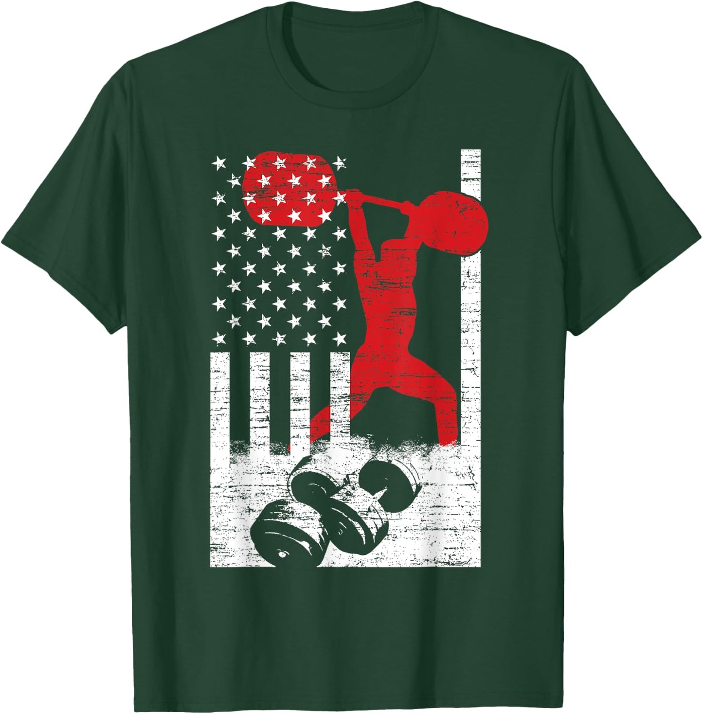 American Olympic Weightlifting T-Shirt - T-Shirt | Forest