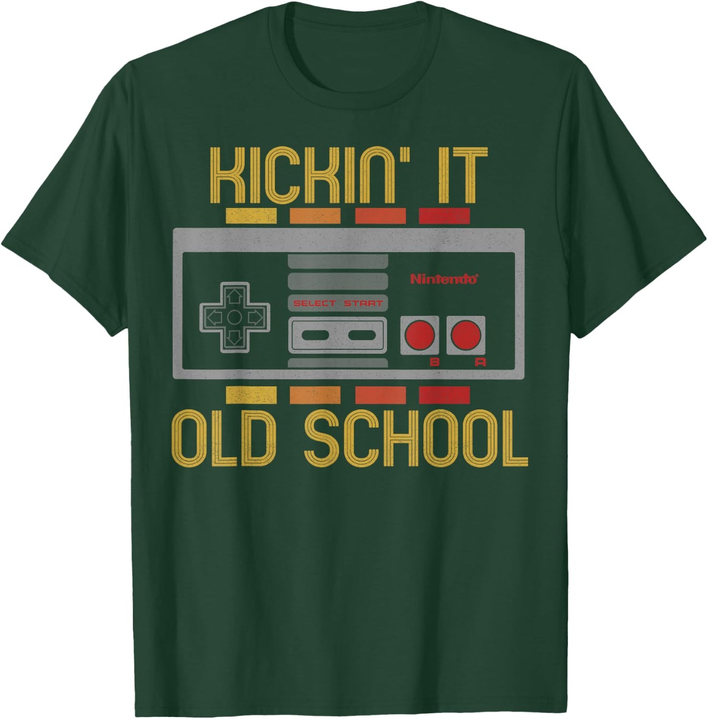 Nintendo NES Retro Kickin' It Old School Graphic T-Shirt - T-Shirt | Forest