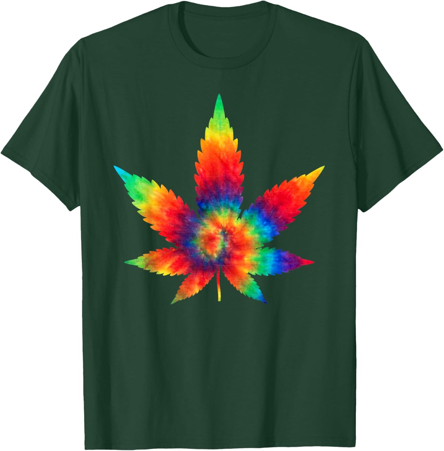 Cannabis - Weed Tie Dye Hippie Stoner Shirt Gift T-Shirt - T-Shirt | Forest