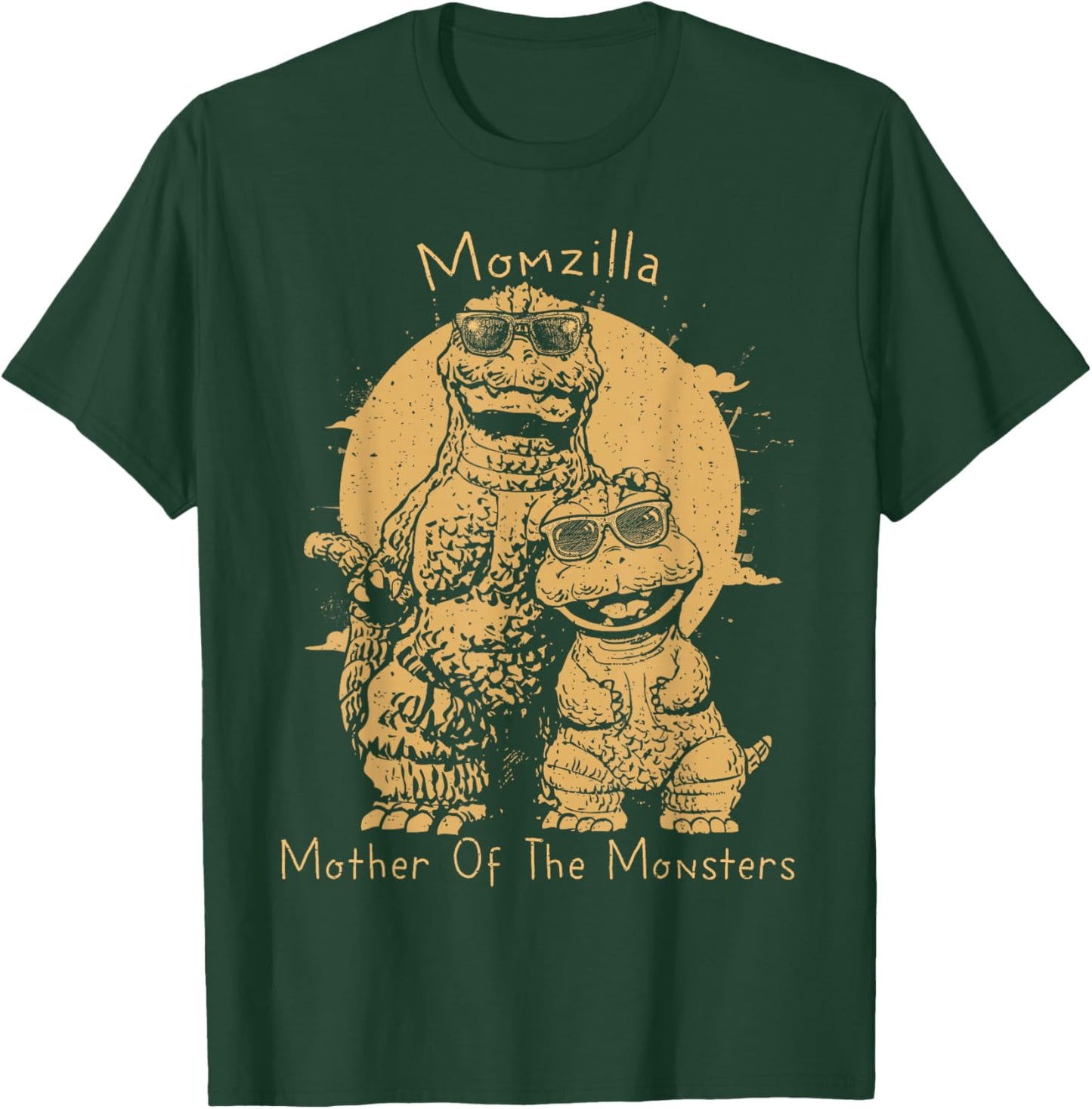Vintage Momzilla Funny Mother of The Monsters Mother's Day T-Shirt - T-Shirt | Forest